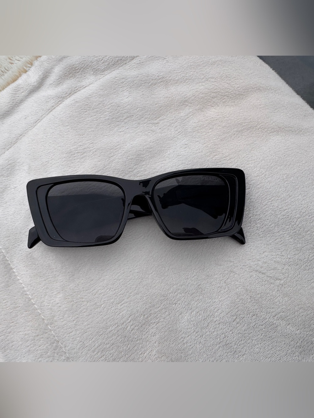 Prada Black Oversized Square Women's Sunglasses